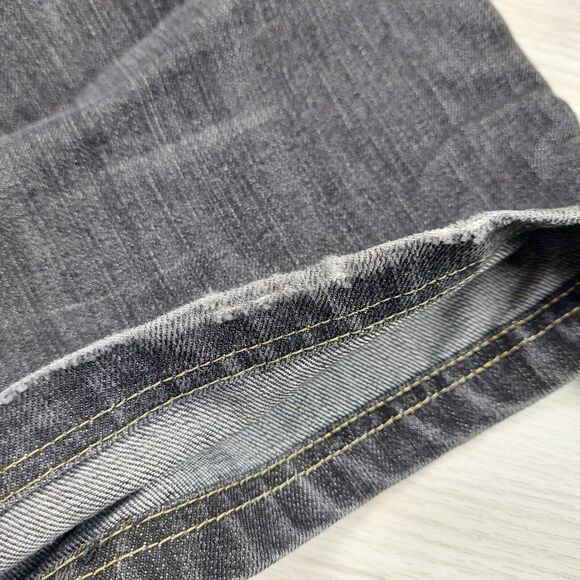 Regal Jeans Mens 40 Black Baggy Hip Hop Embroidered Wide Leg Y2K 38x31.5 Street - Picture 6 of 12